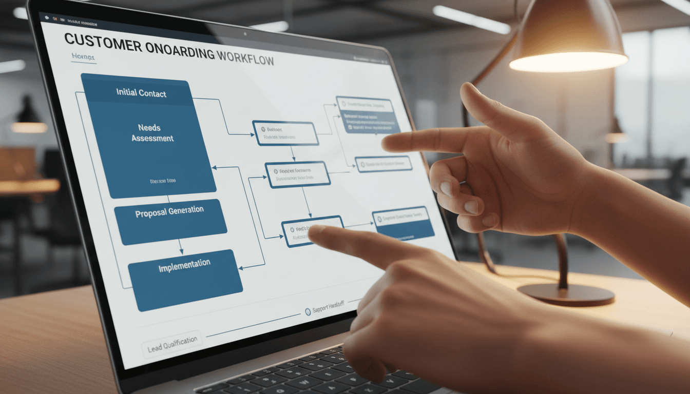 CRM system configuration and process mapping interface