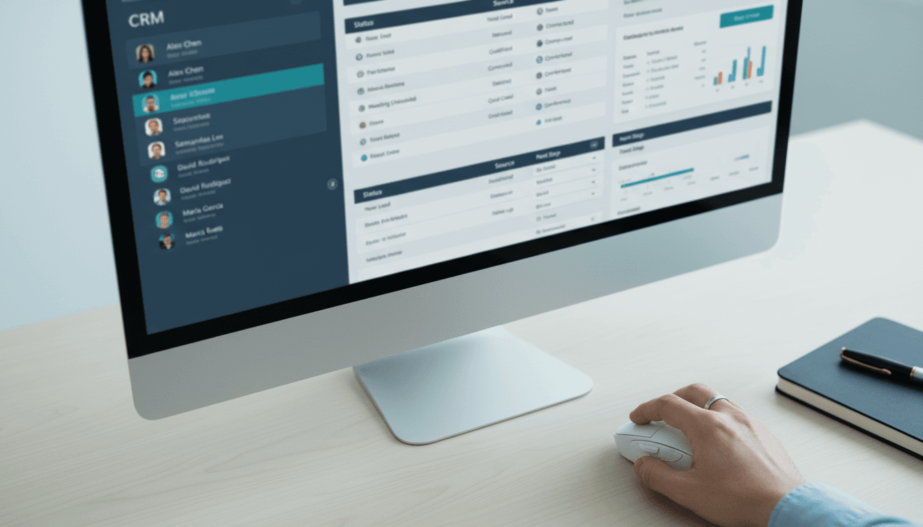 CRM contact and lead organization dashboard